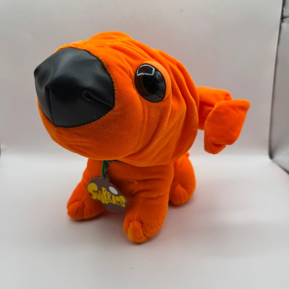 Toy Network Snubbies Plush Dog Kids 10 Inch Orange Big Nose Puppy Stuffed Animal
